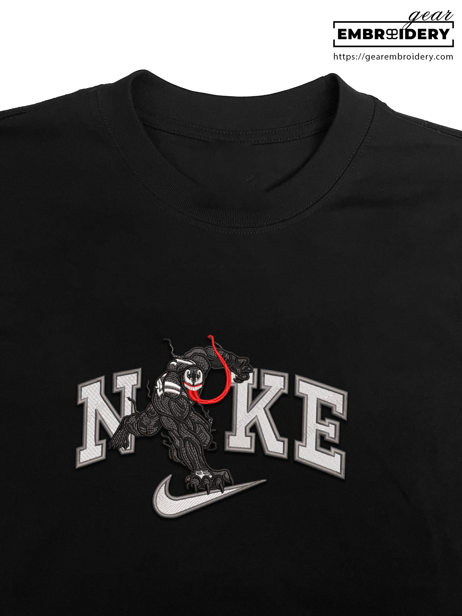 Venom nike venom superhero Embroidered Personalized Embroidered T Shirt Sweatshirt Hoodie Clothing SPH084