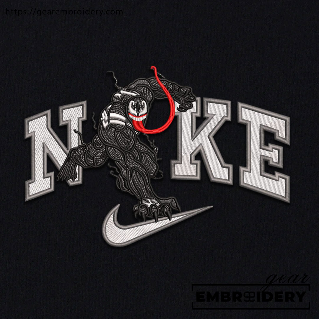 Venom nike venom superhero Embroidered Personalized Embroidered T Shirt Sweatshirt Hoodie Clothing SPH084
