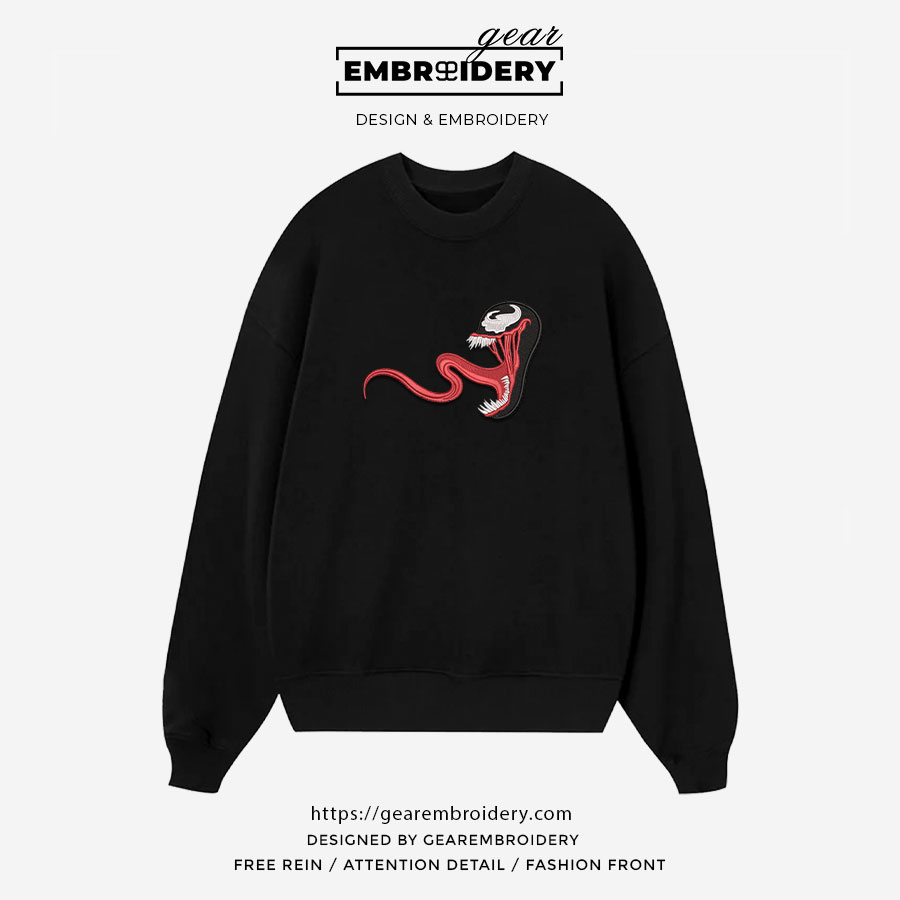 Venom venom superhero Embroidered Personalized Embroidered T Shirt Sweatshirt Hoodie Clothing SPH081