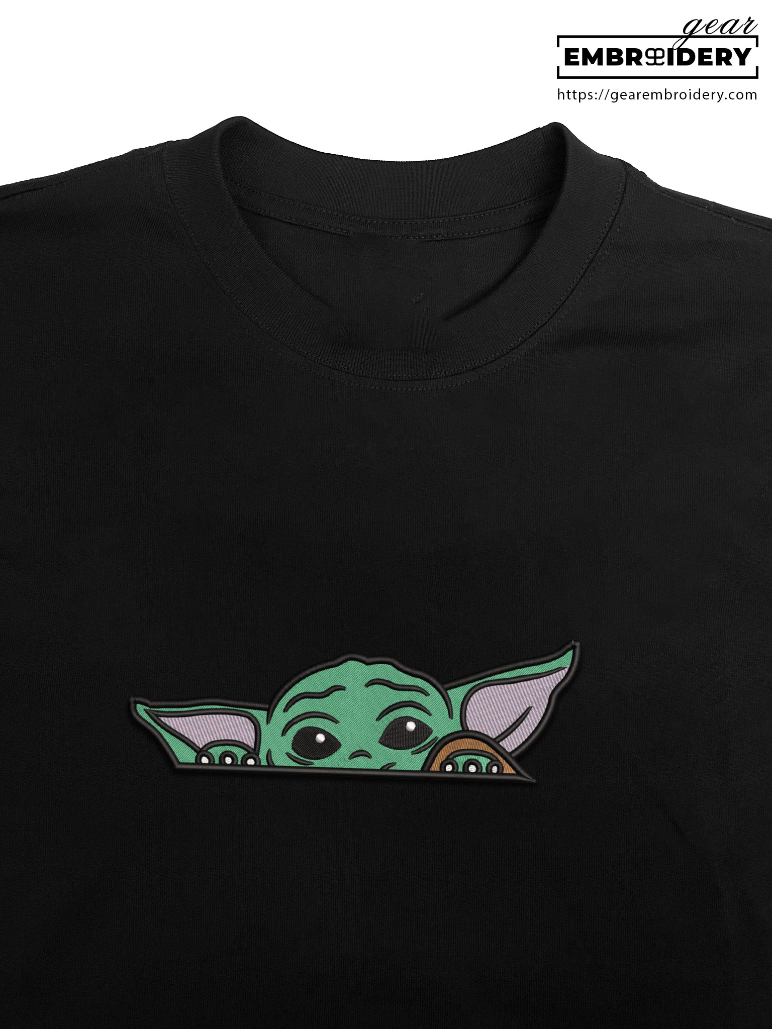 Baby yoda star wars Embroidered Personalized Embroidered T Shirt Sweatshirt Hoodie Clothing MS001