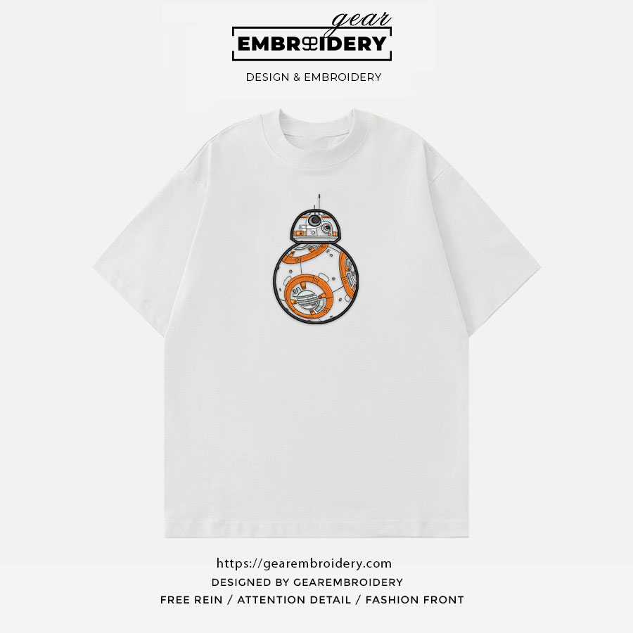 Bb 8 star wars Embroidered Personalized Embroidered T Shirt Sweatshirt Hoodie Clothing MS004