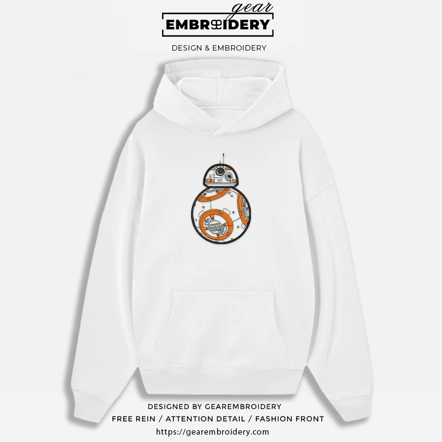 Bb 8 star wars Embroidered Personalized Embroidered T Shirt Sweatshirt Hoodie Clothing MS004