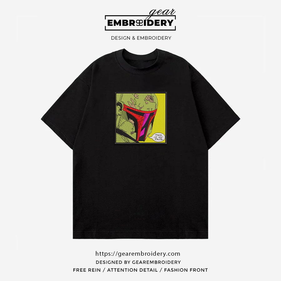 Boba fett star wars Embroidered Personalized Embroidered T Shirt Sweatshirt Hoodie Clothing MS006