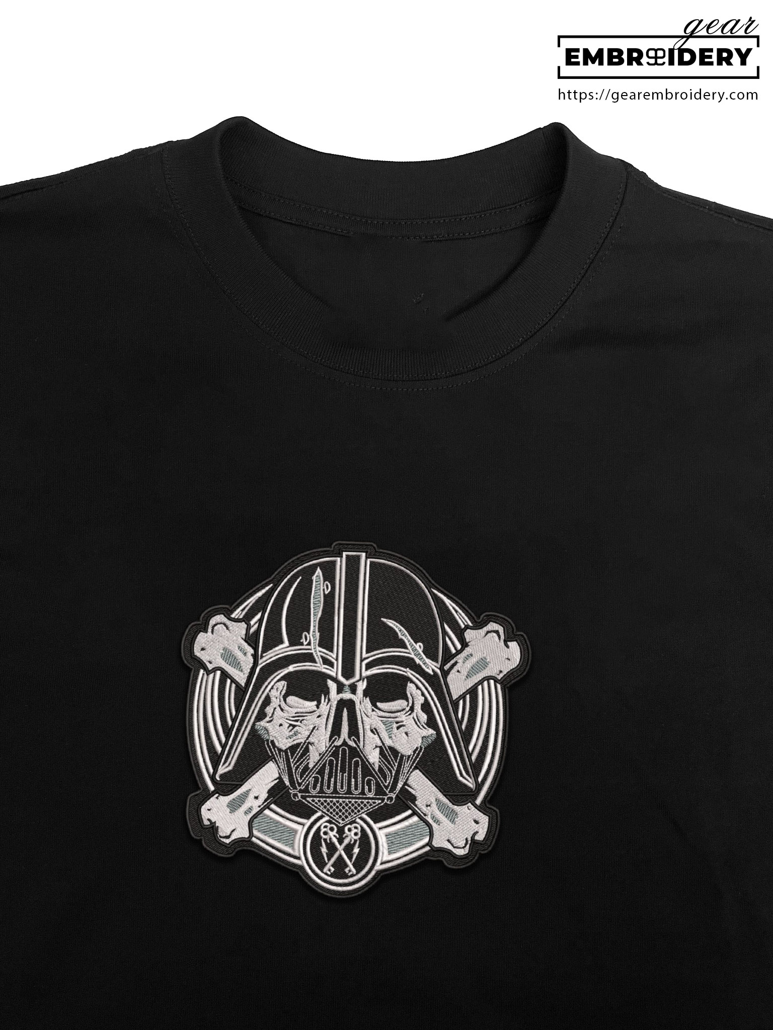 Darth vadar logo star wars Embroidered Personalized Embroidered T Shirt Sweatshirt Hoodie Clothing MS012