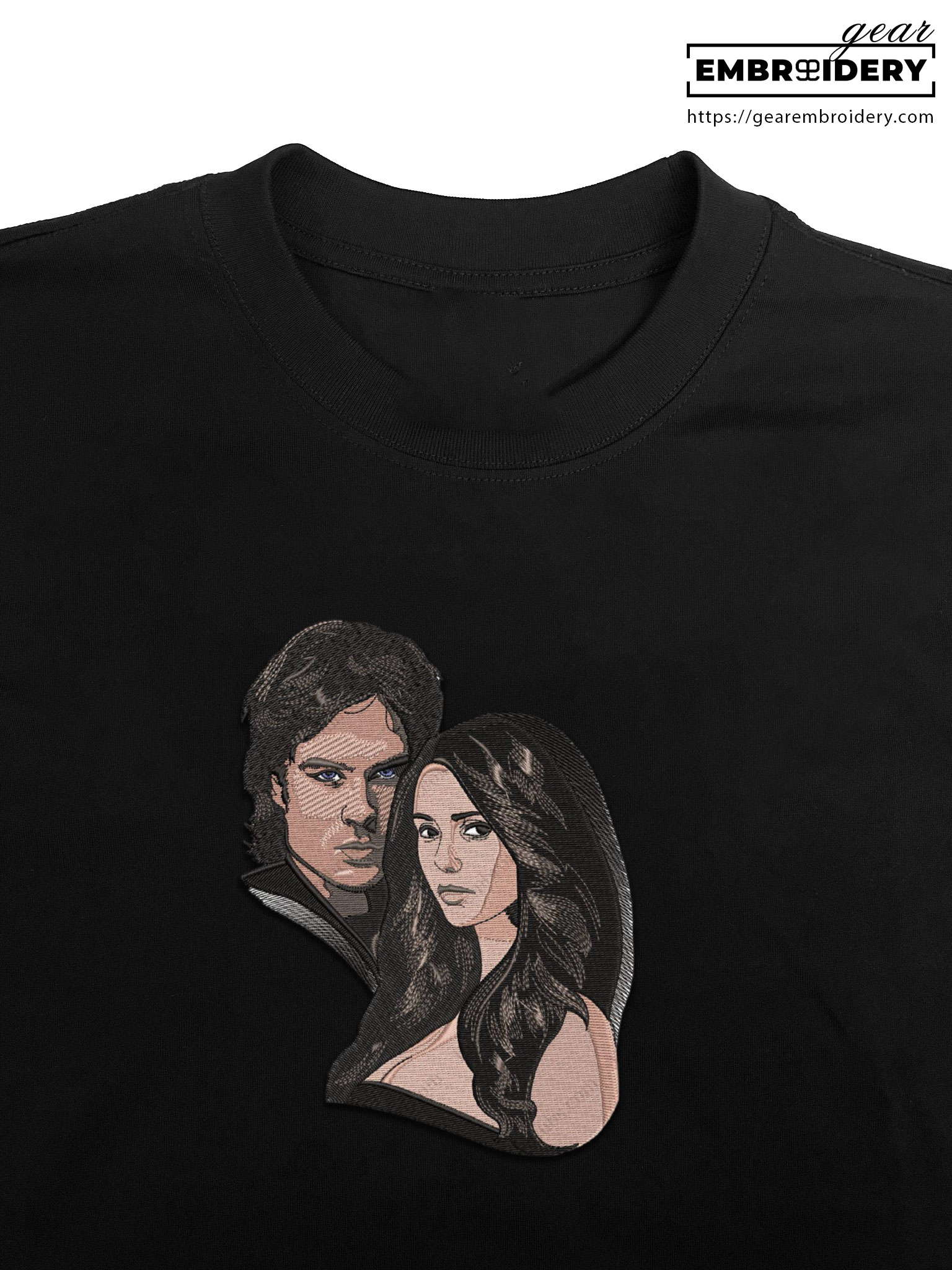 Elena damon the vampire diaries Embroidered Personalized Embroidered T Shirt Sweatshirt Hoodie Clothing MS014