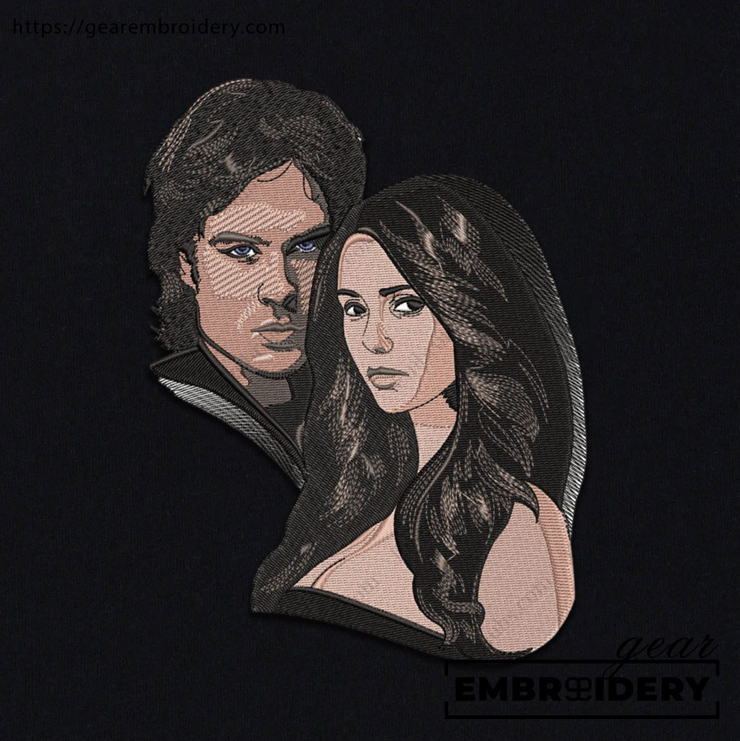 Elena damon the vampire diaries Embroidered Personalized Embroidered T Shirt Sweatshirt Hoodie Clothing MS014