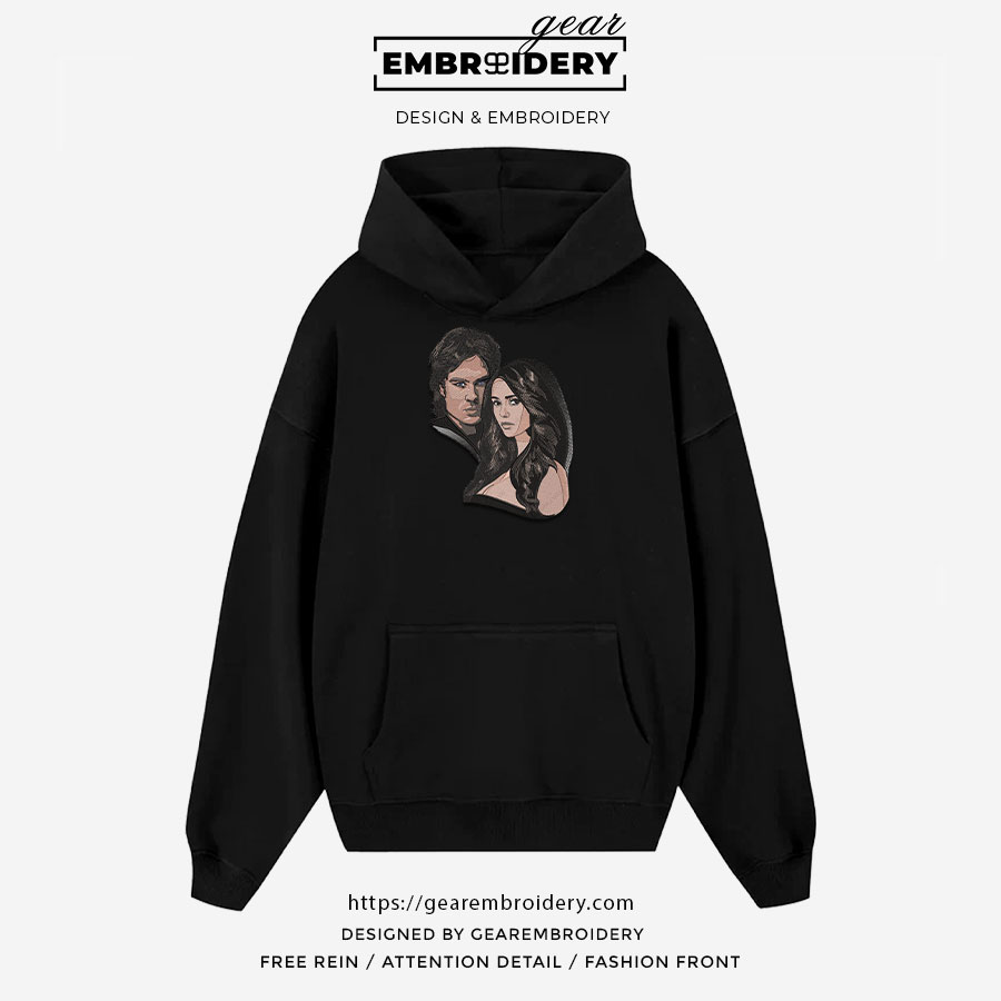 Elena damon the vampire diaries Embroidered Personalized Embroidered T Shirt Sweatshirt Hoodie Clothing MS014