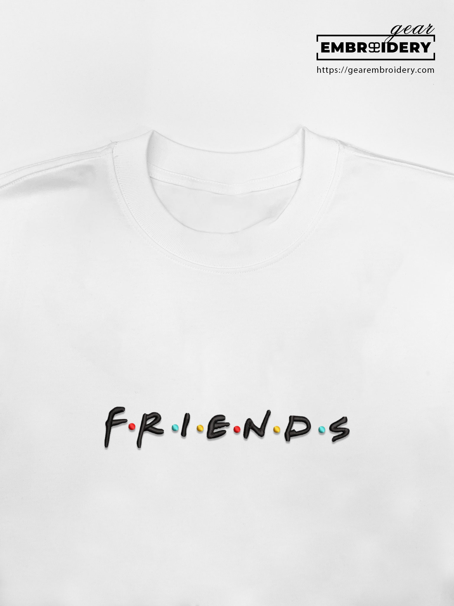 Friends logo friends Embroidered Personalized Embroidered T Shirt Sweatshirt Hoodie Clothing MS015