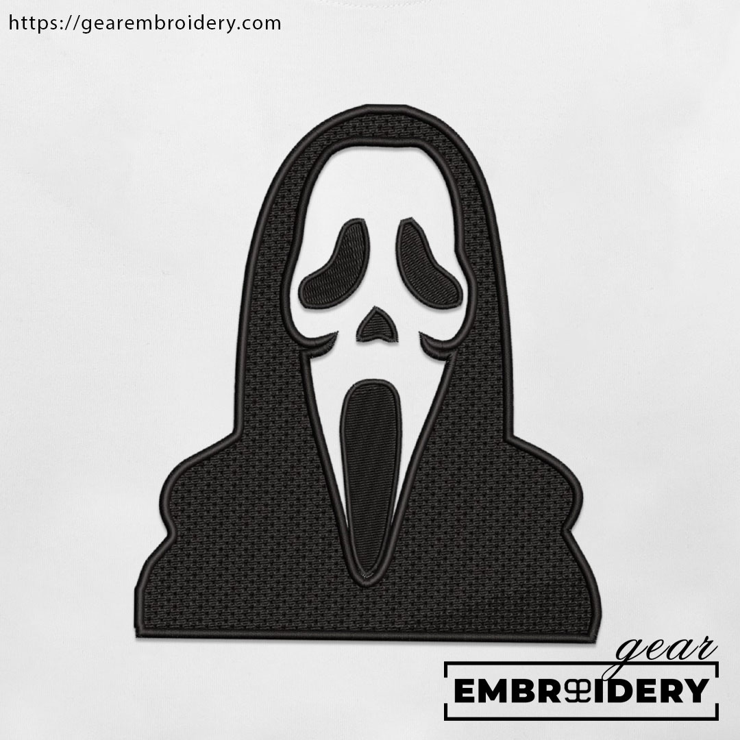 Ghostface scream Embroidered Personalized Embroidered T Shirt Sweatshirt Hoodie Clothing MS019