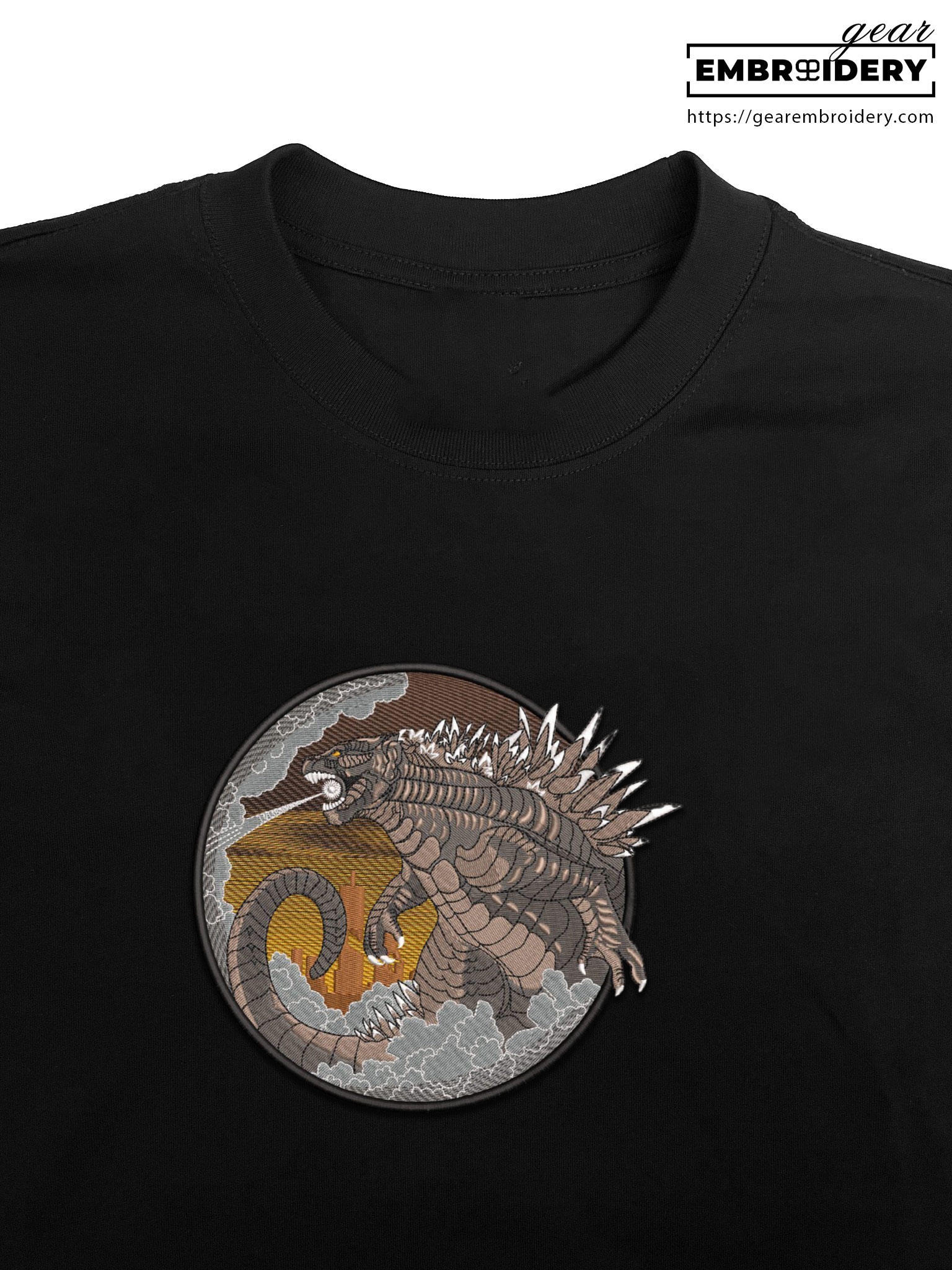 Godzilla godzilla Embroidered Personalized Embroidered T Shirt Sweatshirt Hoodie Clothing MS026