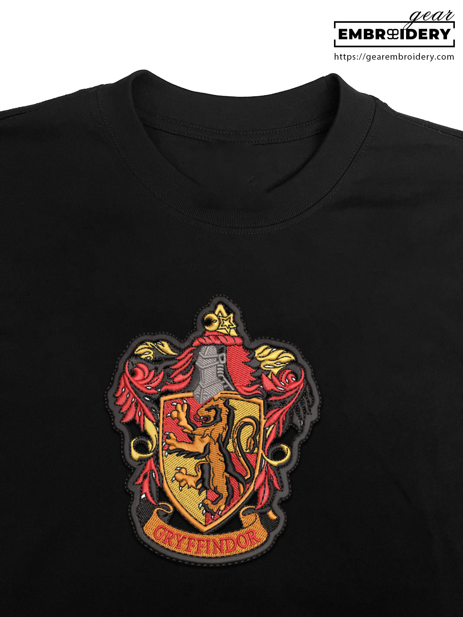 Gryffindor logo harry potter Embroidered Personalized Embroidered T Shirt Sweatshirt Hoodie Clothing MS028