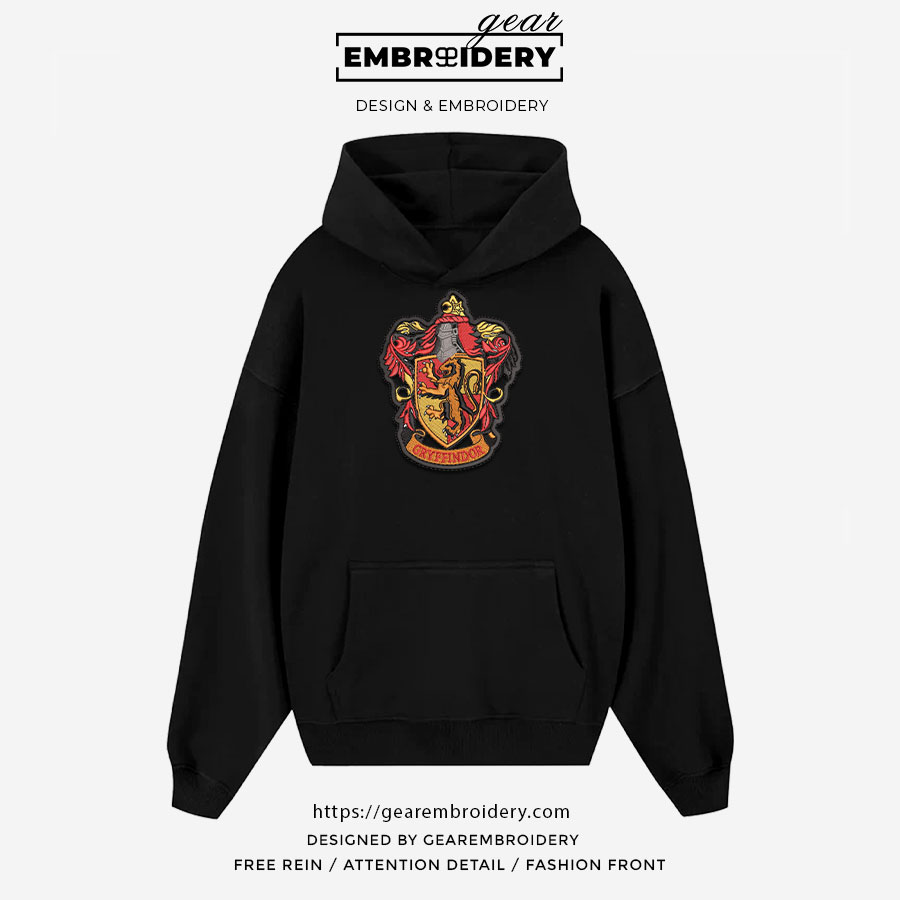 Gryffindor logo harry potter Embroidered Personalized Embroidered T Shirt Sweatshirt Hoodie Clothing MS028