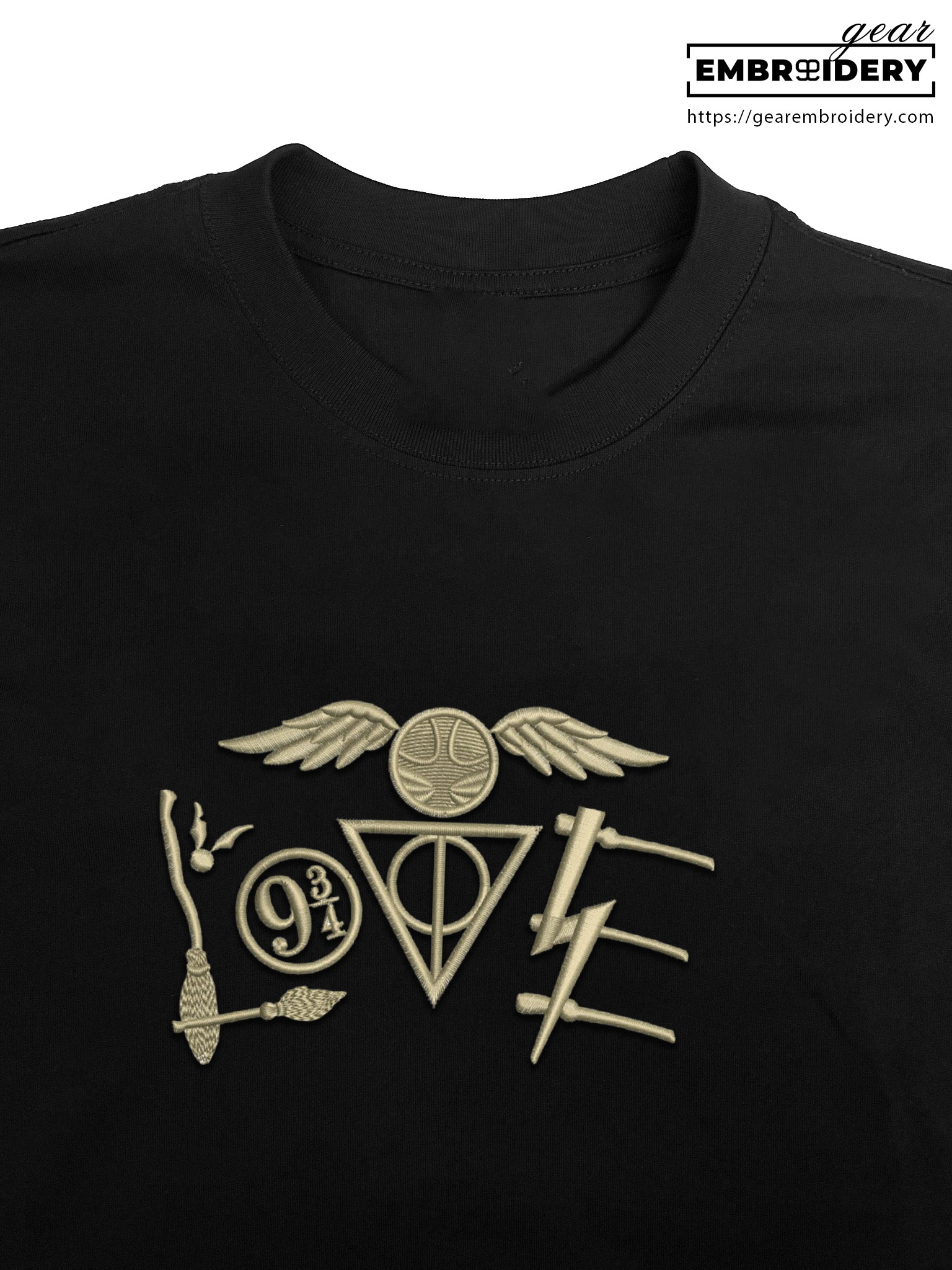 Harry potter symbols harry potter Embroidered Personalized Embroidered T Shirt Sweatshirt Hoodie Clothing MS030