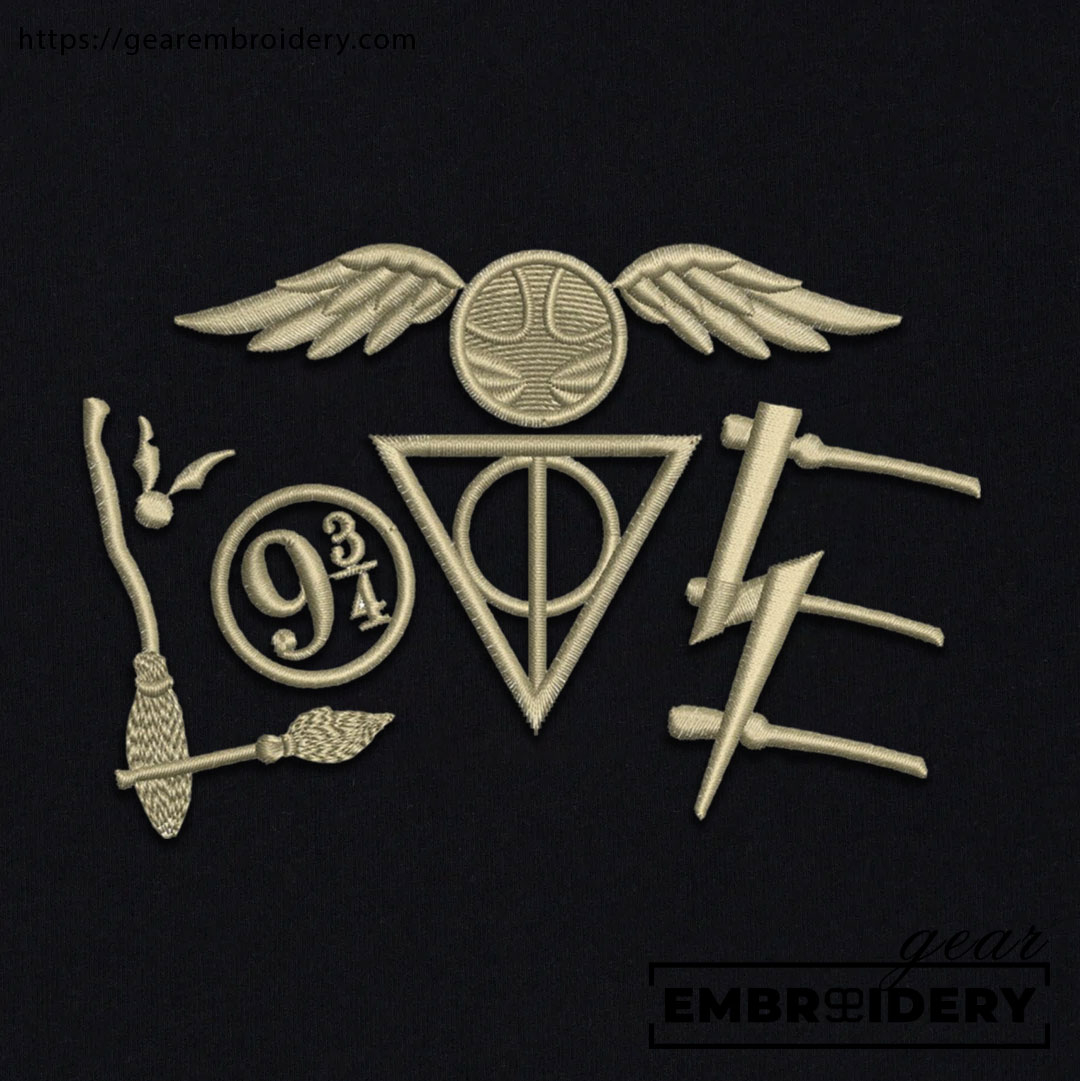 Harry potter symbols harry potter Embroidered Personalized Embroidered T Shirt Sweatshirt Hoodie Clothing MS030