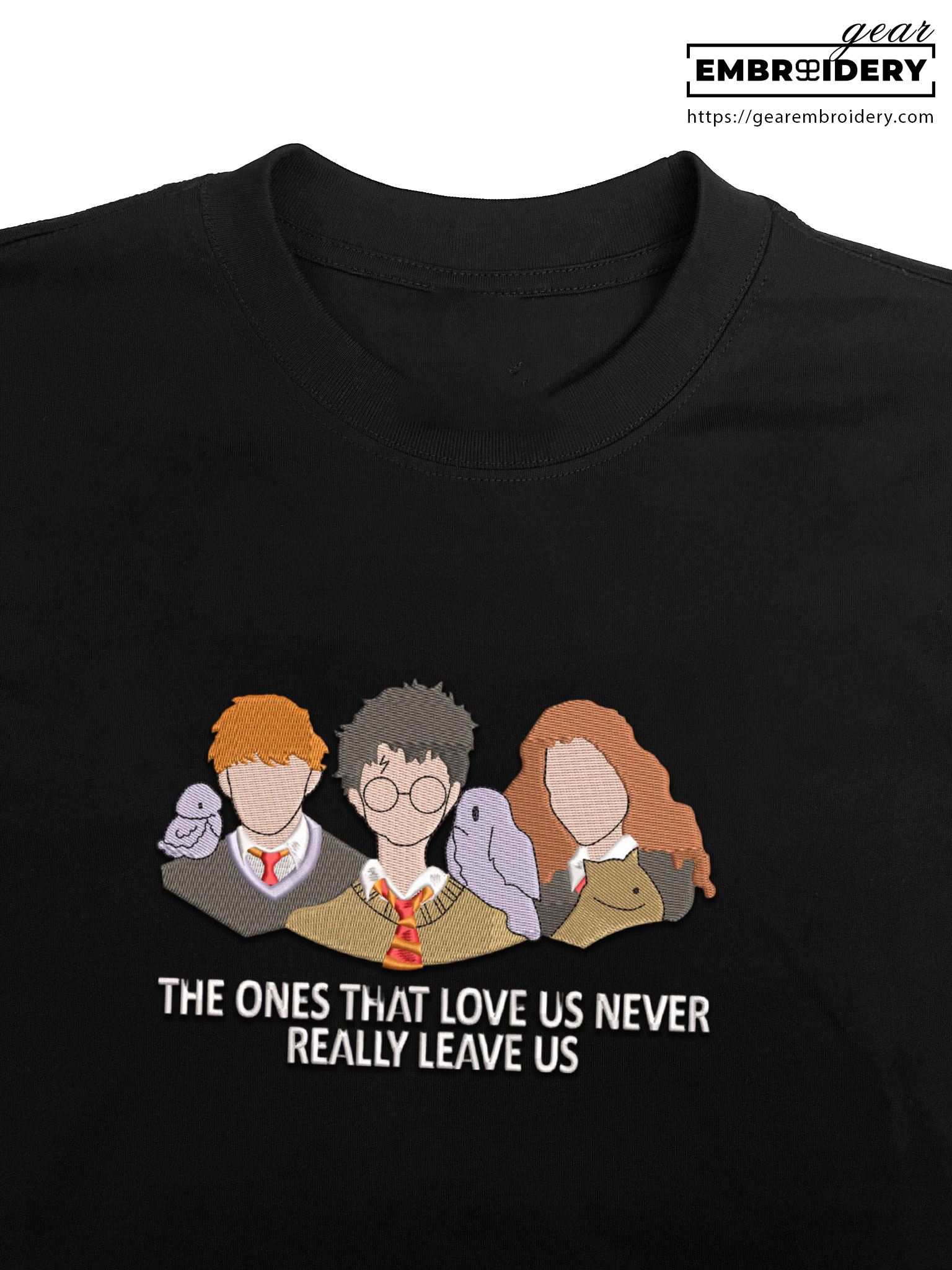 Harry potter trio harry potter Embroidered Personalized Embroidered T Shirt Sweatshirt Hoodie Clothing MS031