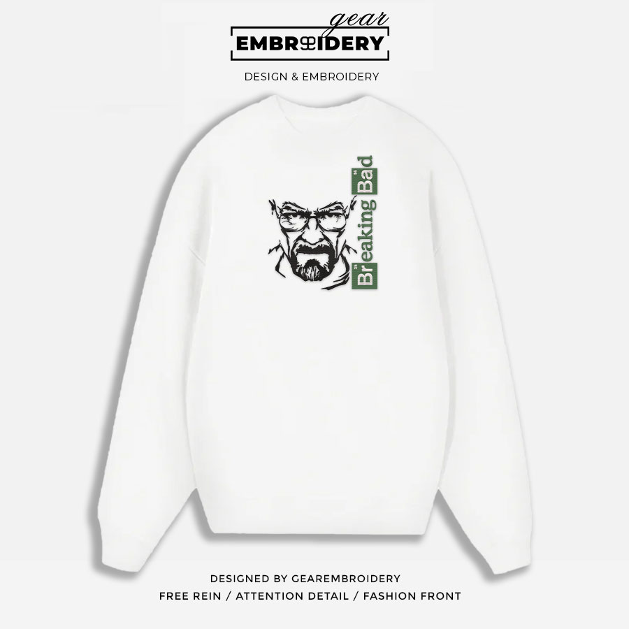 Heisenberg breaking bad breaking bad Embroidered Personalized Embroidered T Shirt Sweatshirt Hoodie Clothing MS033