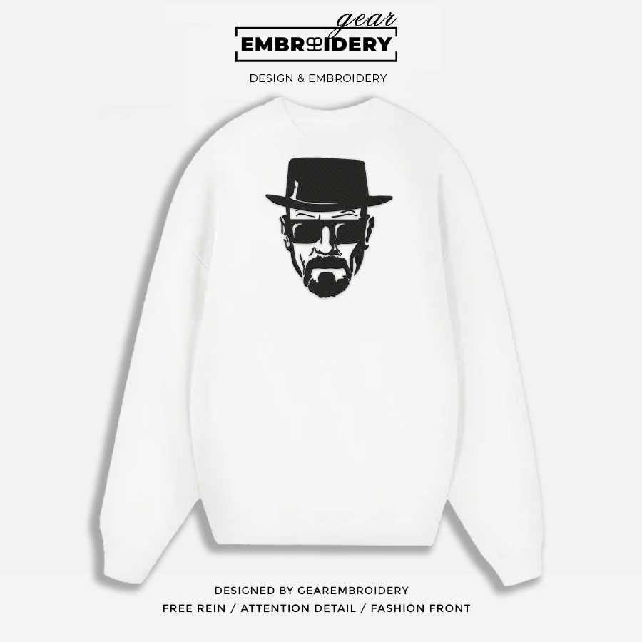 Heisenberg breaking bad Embroidered Personalized Embroidered T Shirt Sweatshirt Hoodie Clothing MS034