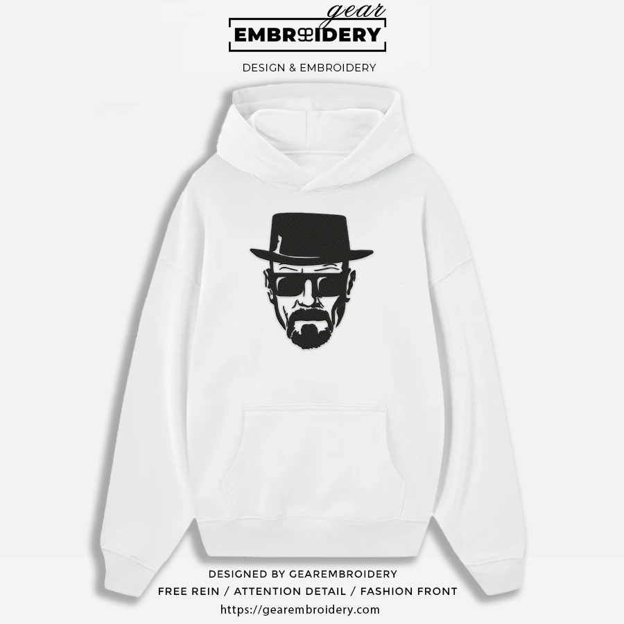 Heisenberg breaking bad Embroidered Personalized Embroidered T Shirt Sweatshirt Hoodie Clothing MS034