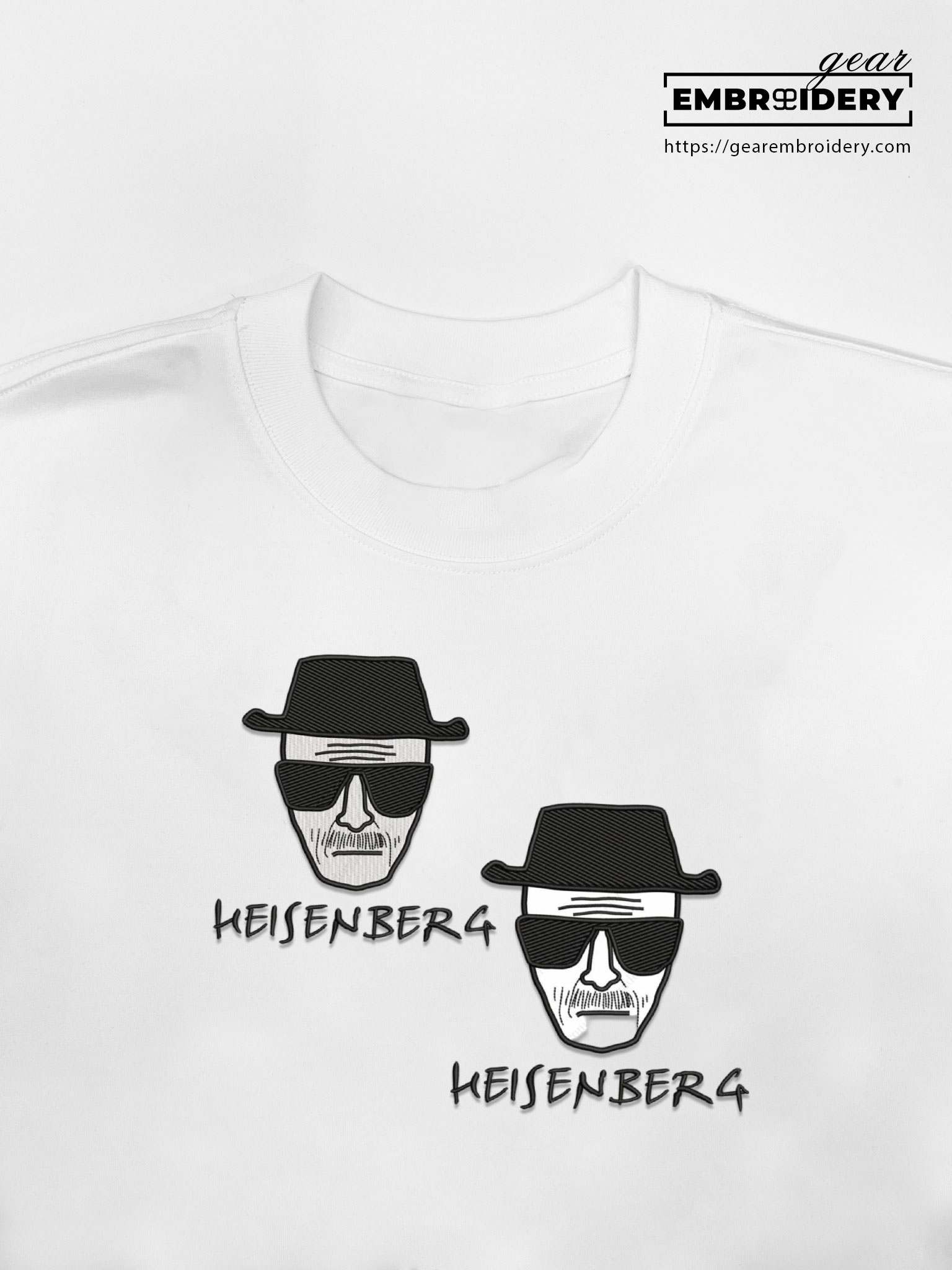 Heisenberg sketch breaking bad Embroidered Personalized Embroidered T Shirt Sweatshirt Hoodie Clothing MS035