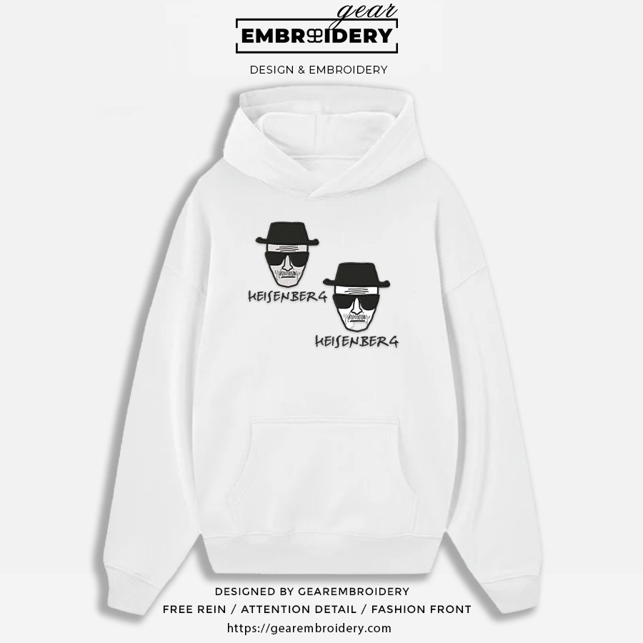 Heisenberg sketch breaking bad Embroidered Personalized Embroidered T Shirt Sweatshirt Hoodie Clothing MS035