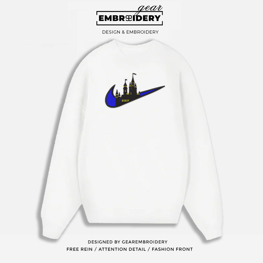 Hogwarts swoosh harry potter Embroidered Personalized Embroidered T Shirt Sweatshirt Hoodie Clothing MS038