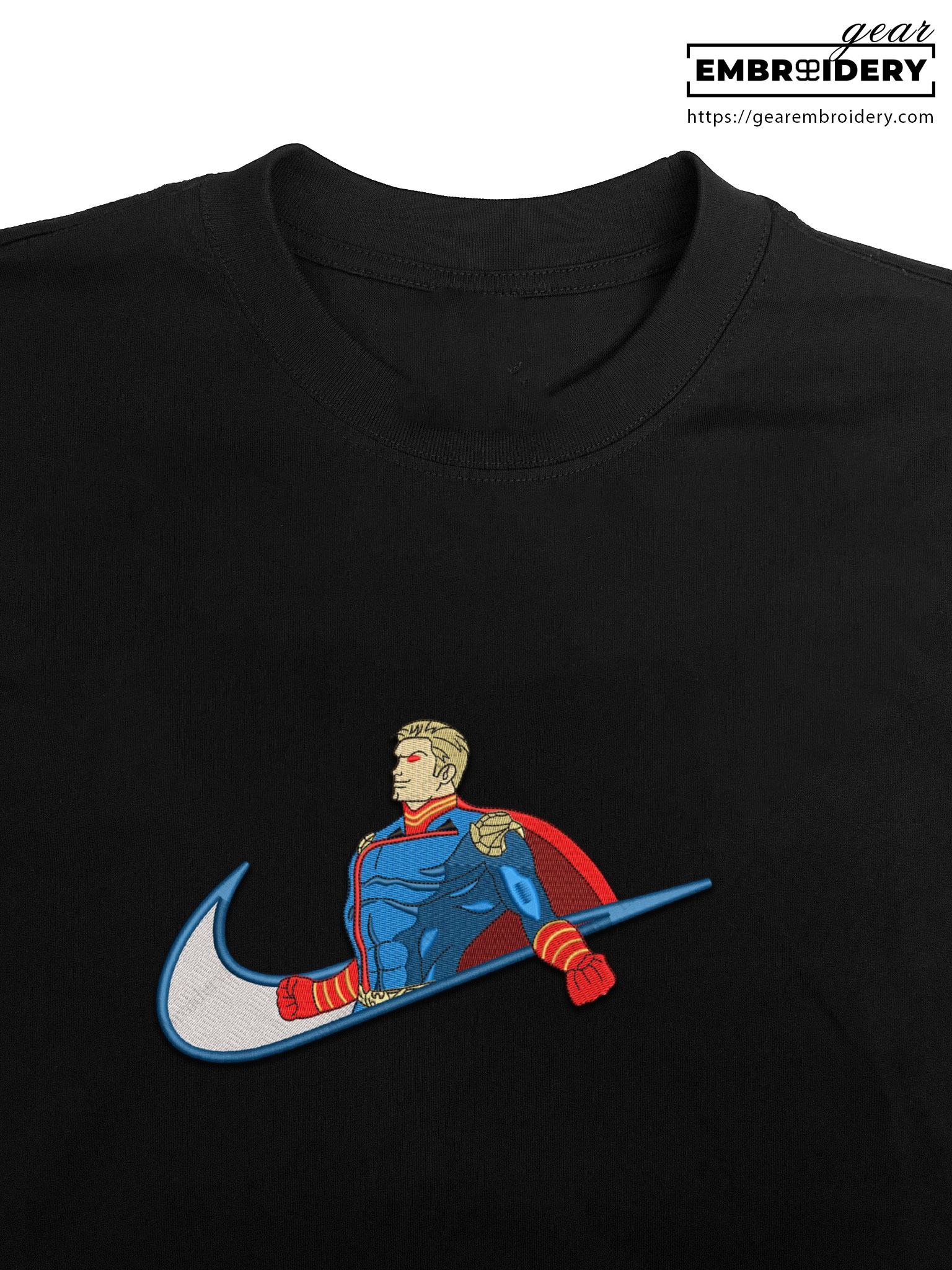 Homelander swoosh the boys Embroidered Personalized Embroidered T Shirt Sweatshirt Hoodie Clothing MS039