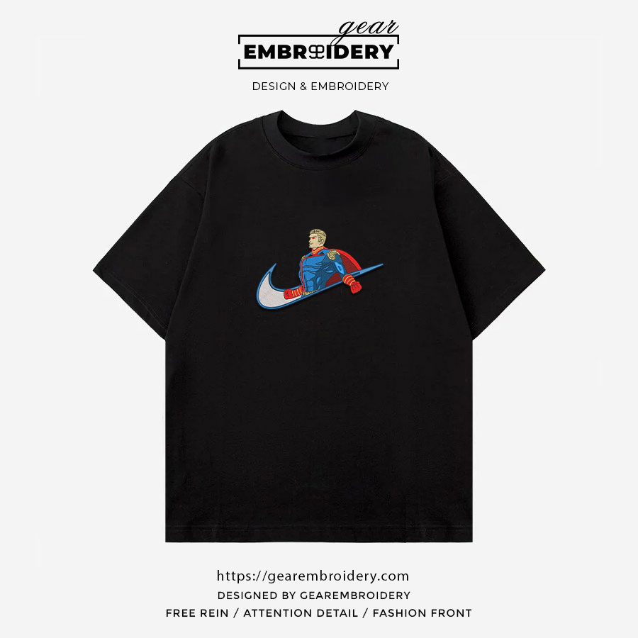 Homelander swoosh the boys Embroidered Personalized Embroidered T Shirt Sweatshirt Hoodie Clothing MS039
