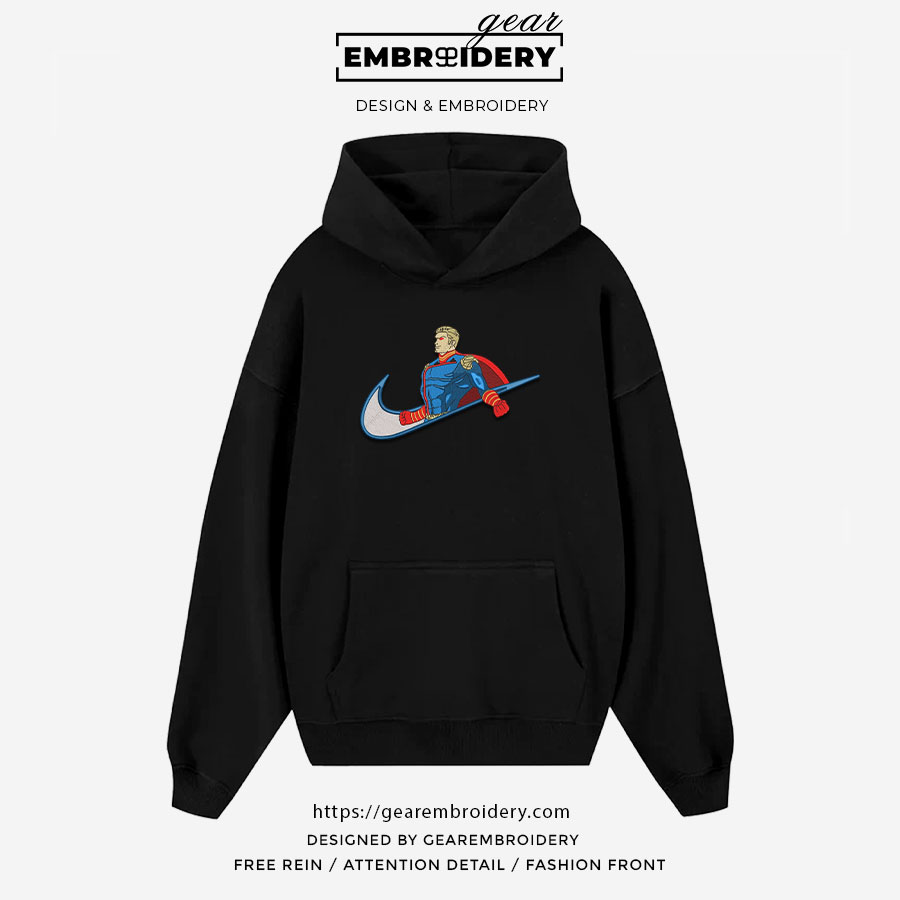 Homelander swoosh the boys Embroidered Personalized Embroidered T Shirt Sweatshirt Hoodie Clothing MS039
