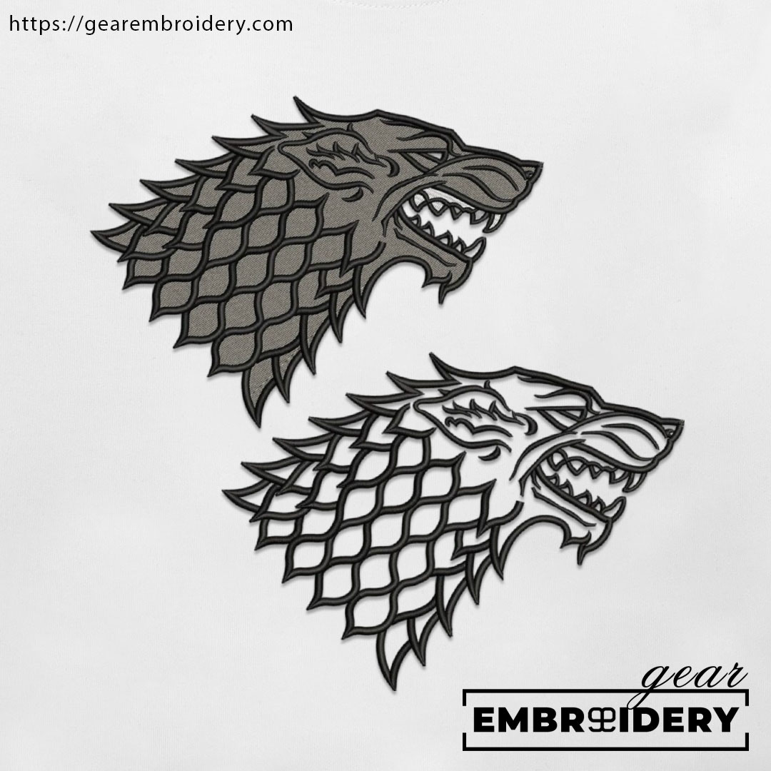 House starks logo game of thrones Embroidered Personalized Embroidered T Shirt Sweatshirt Hoodie Clothing MS040