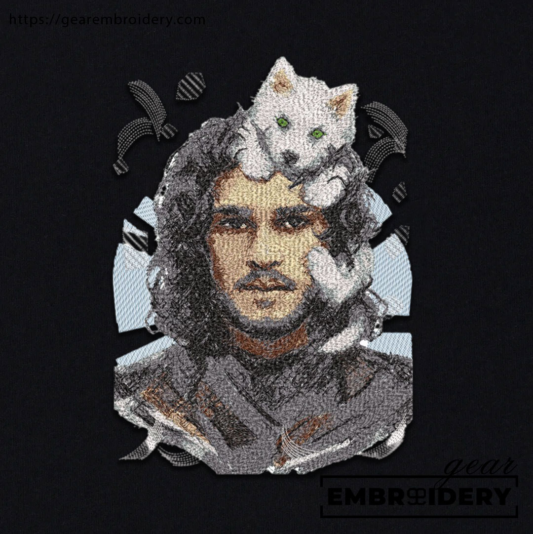 Jon snow game of thrones Embroidered Personalized Embroidered T Shirt Sweatshirt Hoodie Clothing MS044