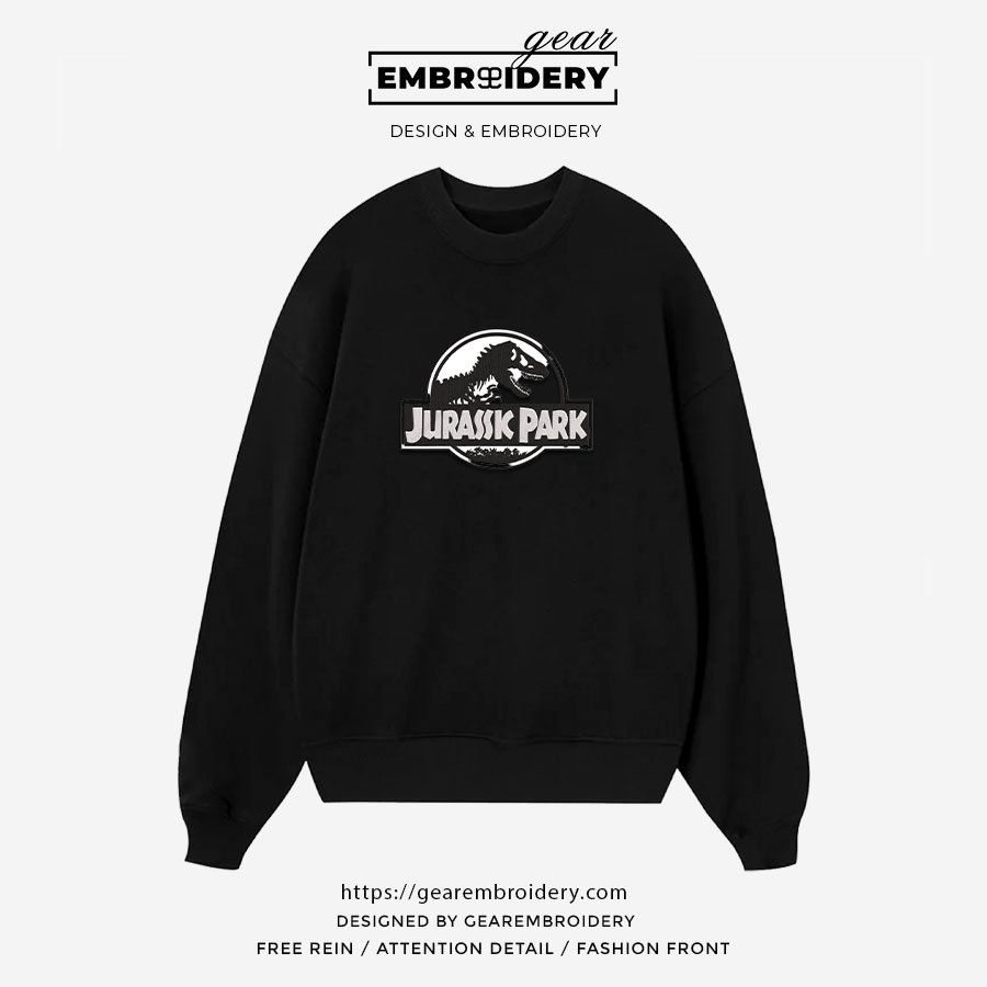 Jurassic park jurassic park Embroidered Personalized Embroidered T Shirt Sweatshirt Hoodie Clothing MS045