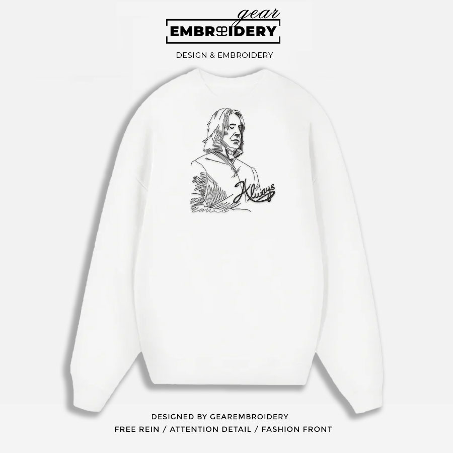 Professor snape harry potter Embroidered Personalized Embroidered T Shirt Sweatshirt Hoodie Clothing MS050