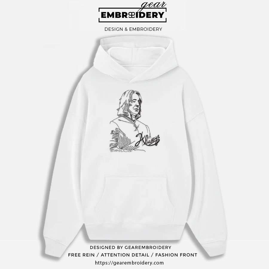 Professor snape harry potter Embroidered Personalized Embroidered T Shirt Sweatshirt Hoodie Clothing MS050