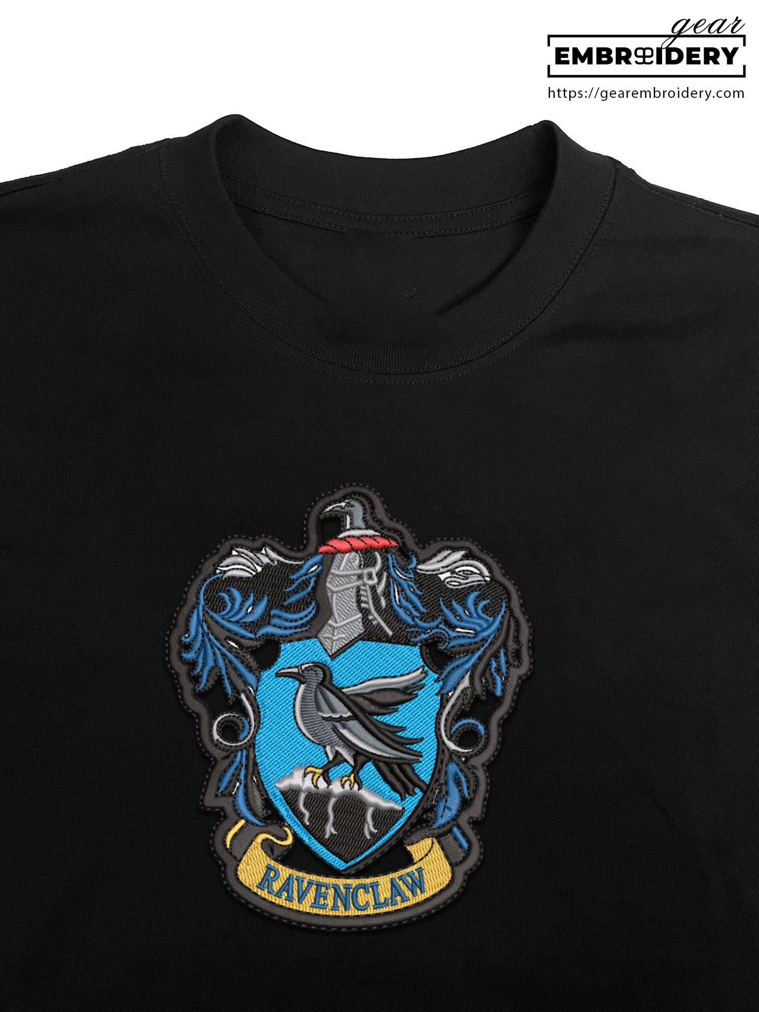 Ravenclaw logo harry potter Embroidered Personalized Embroidered T Shirt Sweatshirt Hoodie Clothing MS051