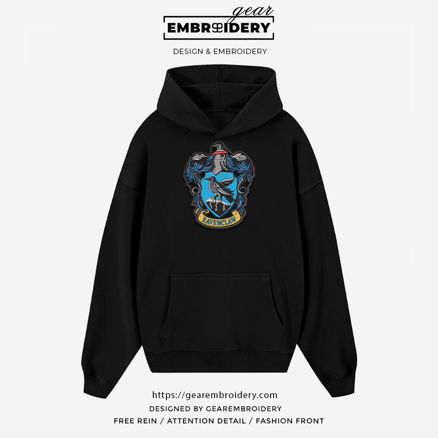Ravenclaw logo harry potter Embroidered Personalized Embroidered T Shirt Sweatshirt Hoodie Clothing MS051