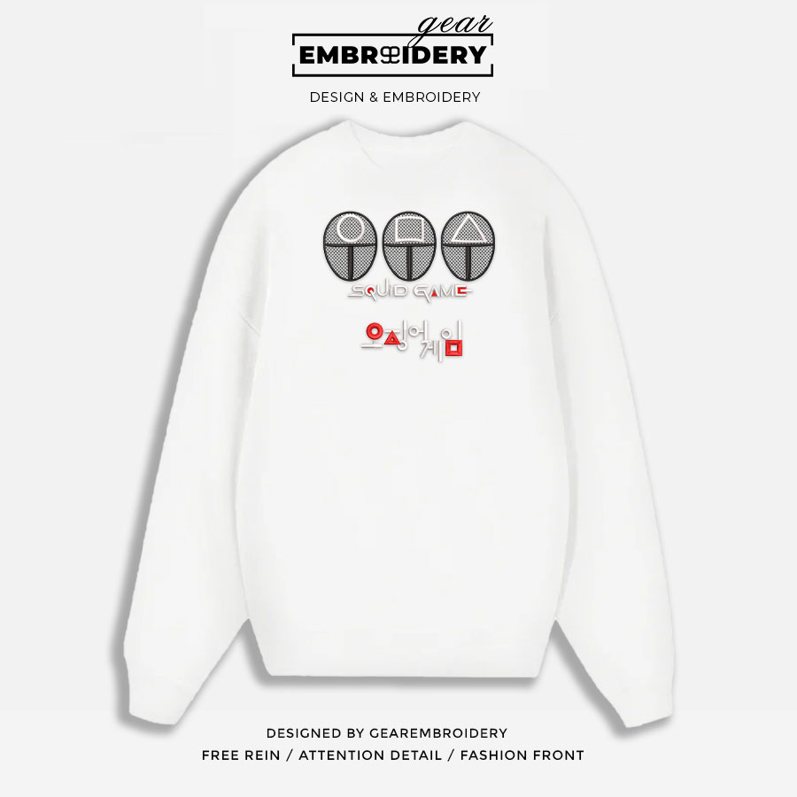 Squid games squid games Embroidered Personalized Embroidered T Shirt Sweatshirt Hoodie Clothing MS054