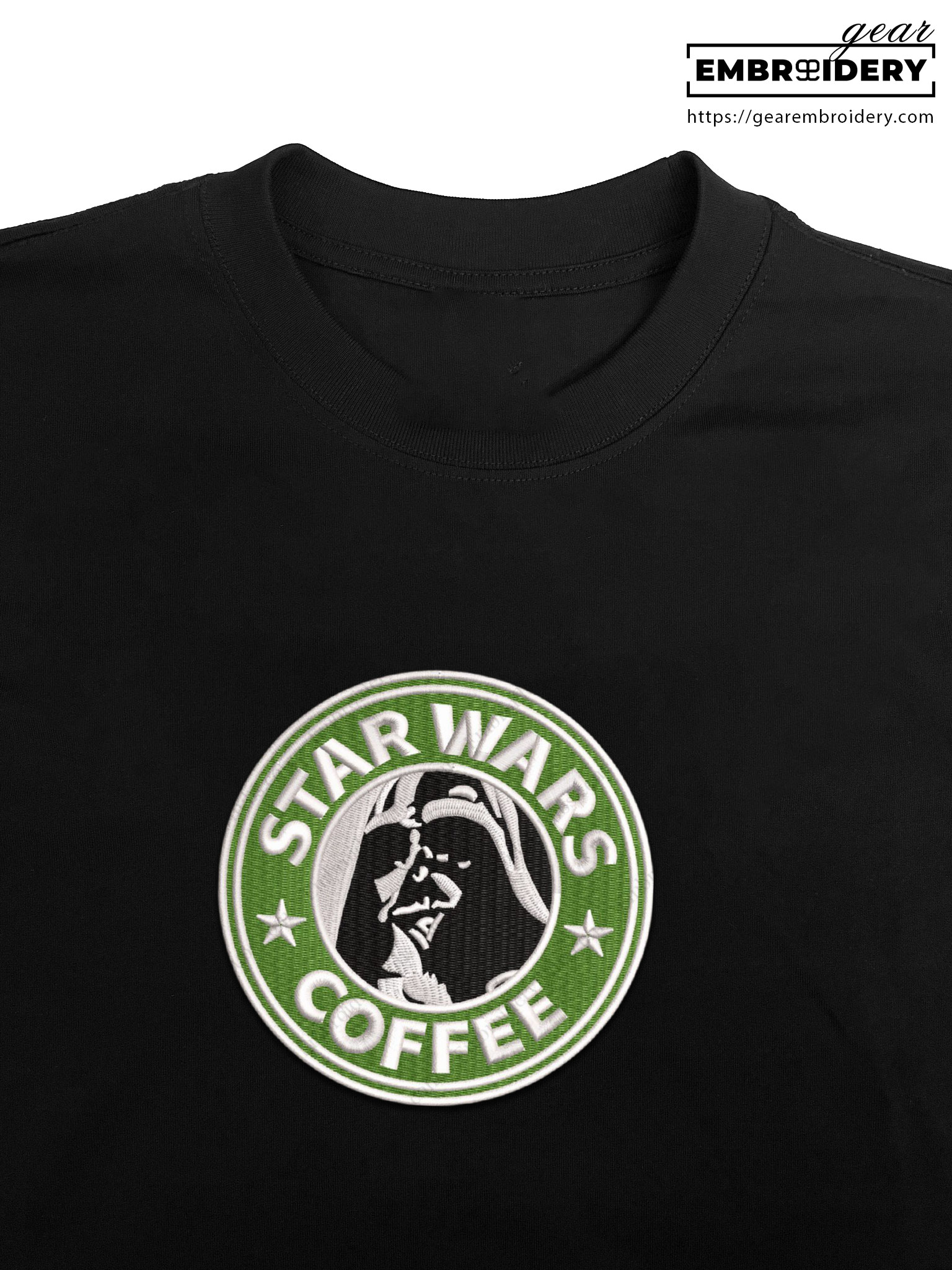 Star wars coffee star wars Embroidered Personalized Embroidered T Shirt Sweatshirt Hoodie Clothing MS055