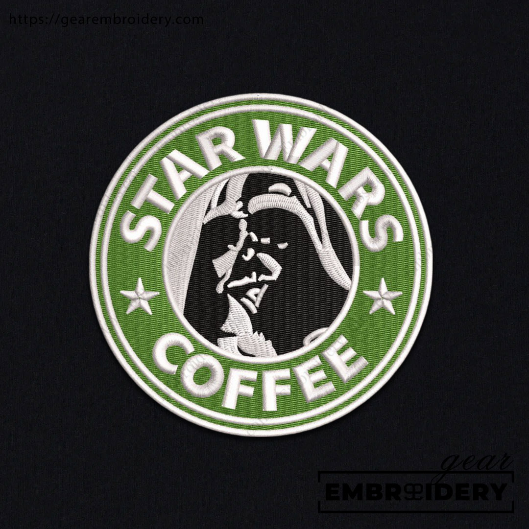 Star wars coffee star wars Embroidered Personalized Embroidered T Shirt Sweatshirt Hoodie Clothing MS055