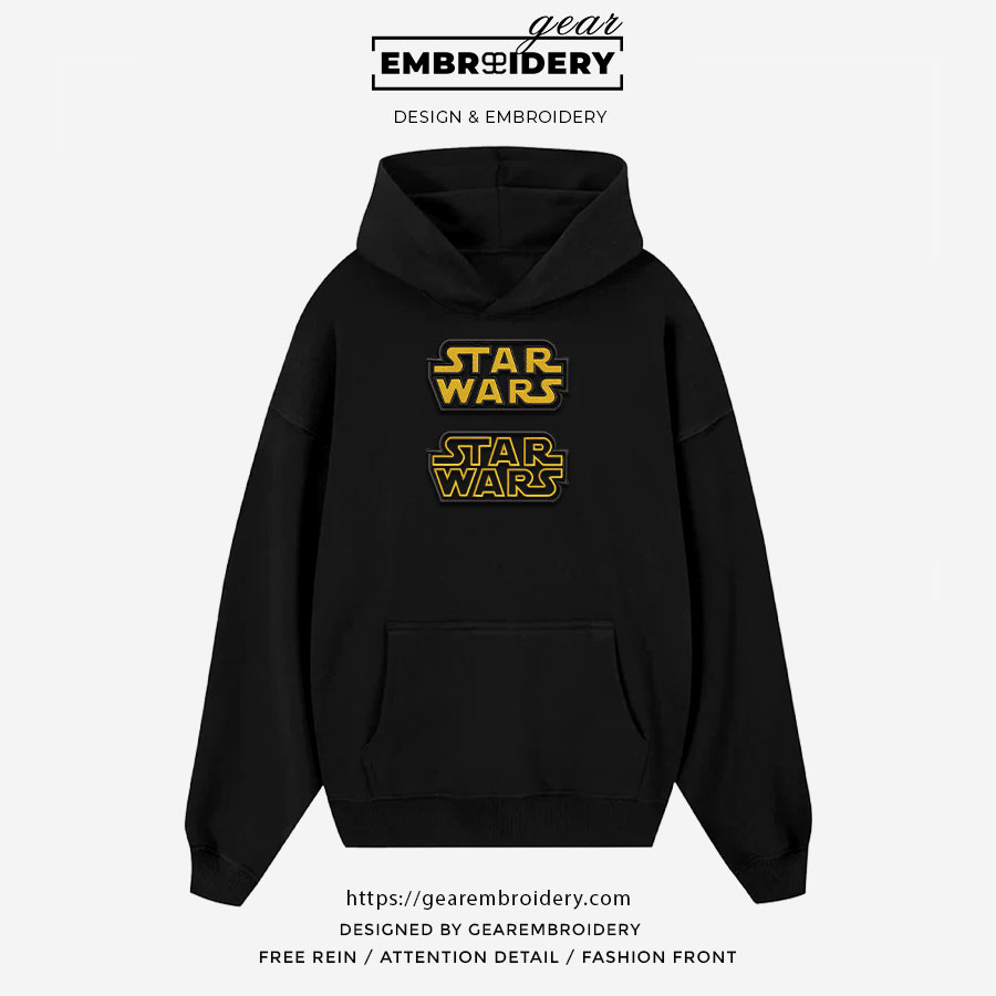 Star wars logo star wars Embroidered Personalized Embroidered T Shirt Sweatshirt Hoodie Clothing MS056