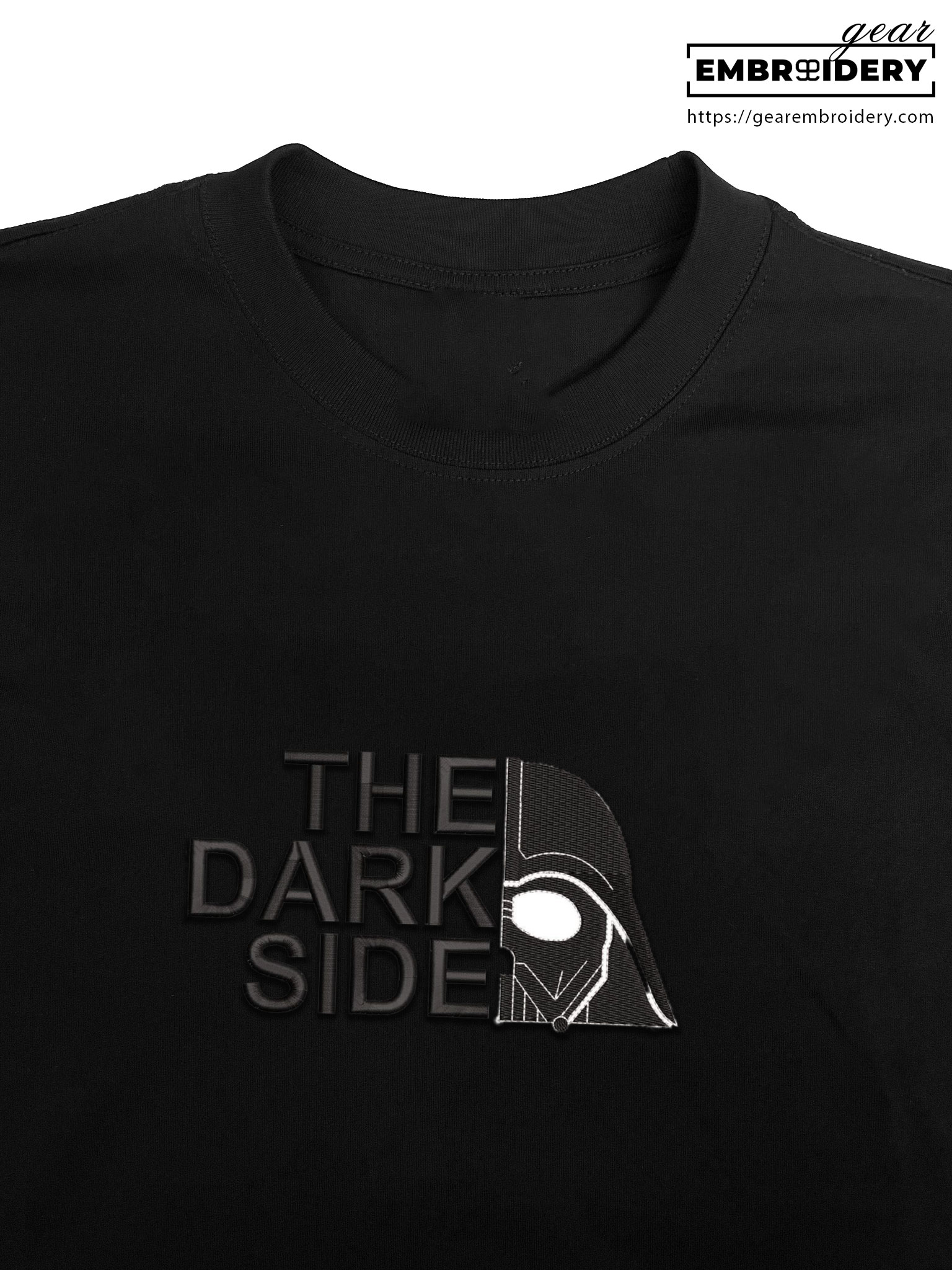 The dark side star wars Embroidered Personalized Embroidered T Shirt Sweatshirt Hoodie Clothing MS059