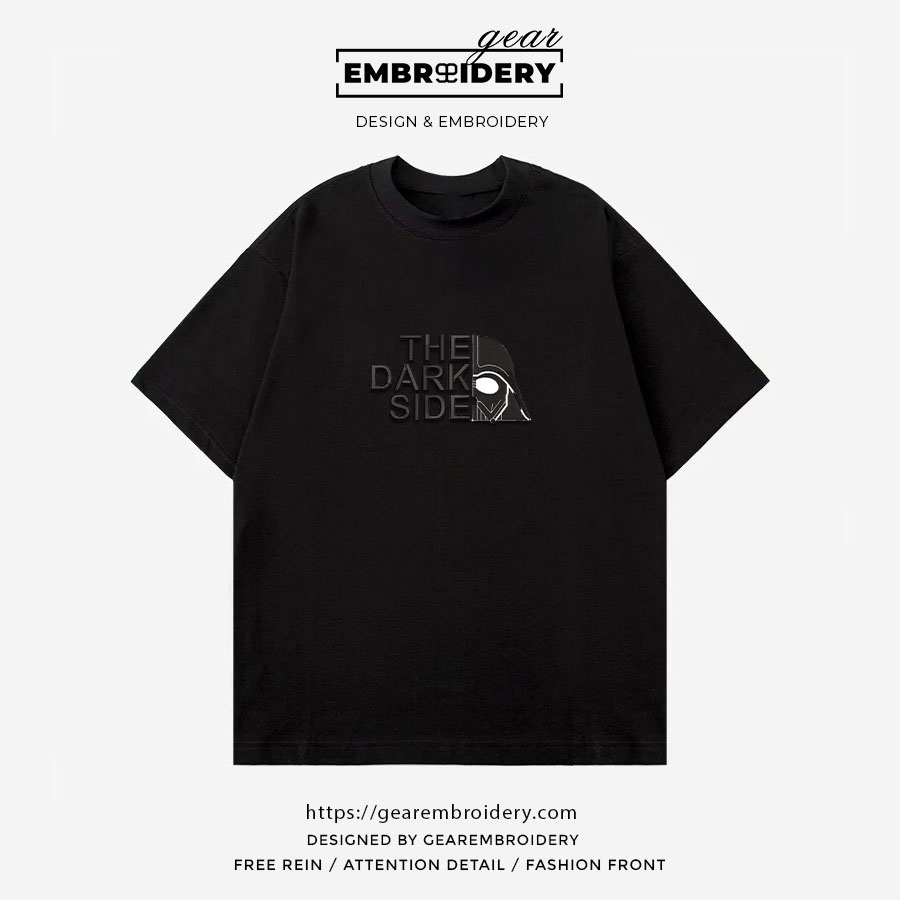 The dark side star wars Embroidered Personalized Embroidered T Shirt Sweatshirt Hoodie Clothing MS059