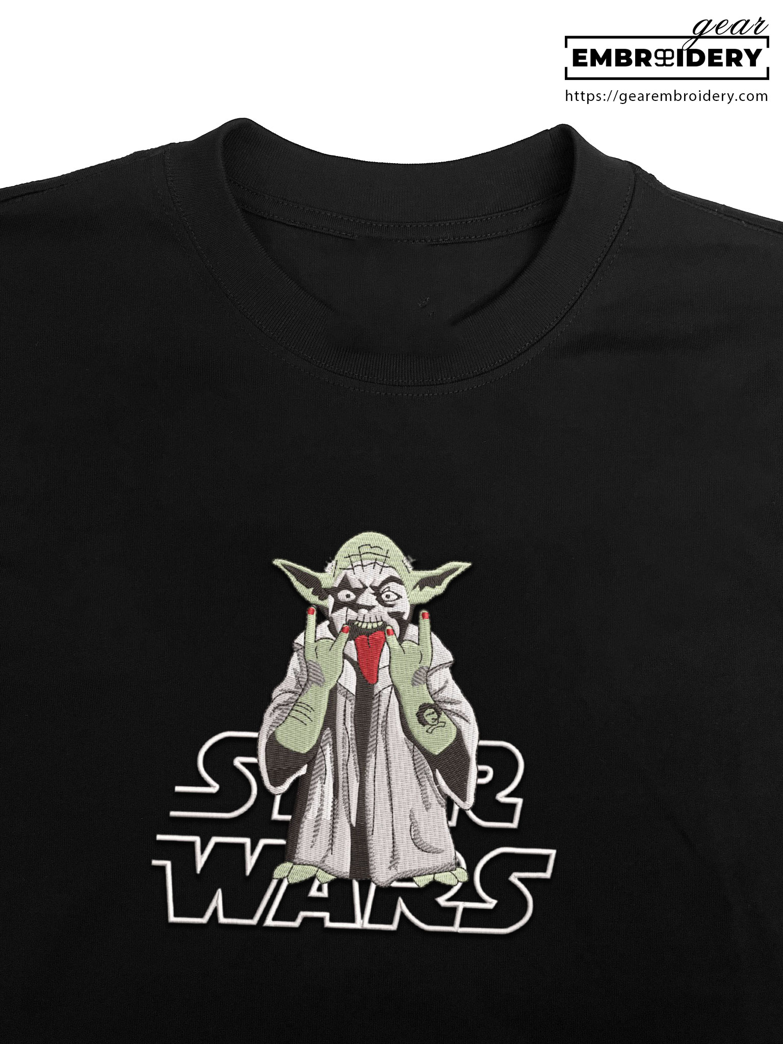 Yoda ghost star wars Embroidered Personalized Embroidered T Shirt Sweatshirt Hoodie Clothing MS067
