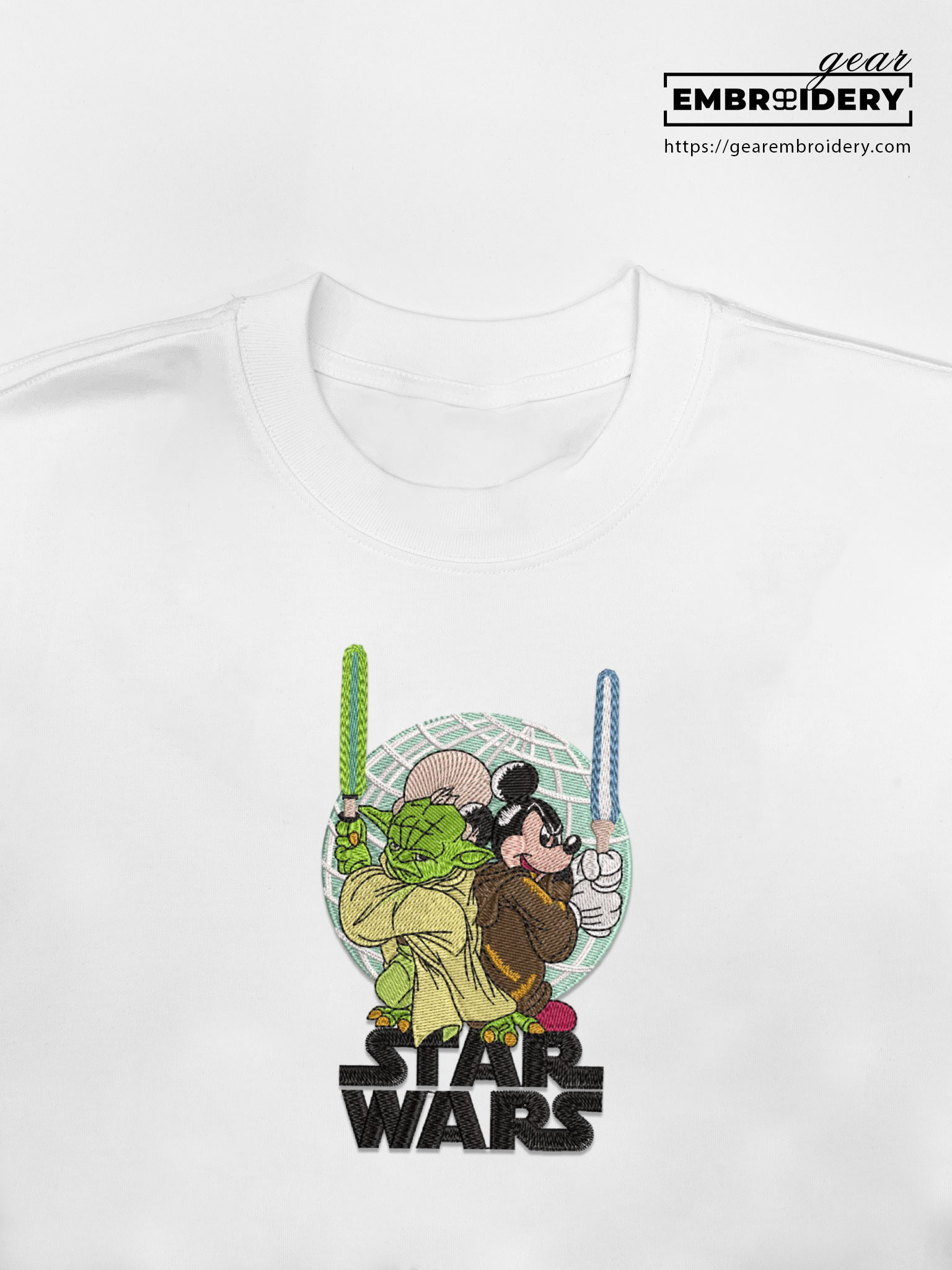 Yoda mickey star wars star wars Embroidered Personalized Embroidered T Shirt Sweatshirt Hoodie Clothing MS068