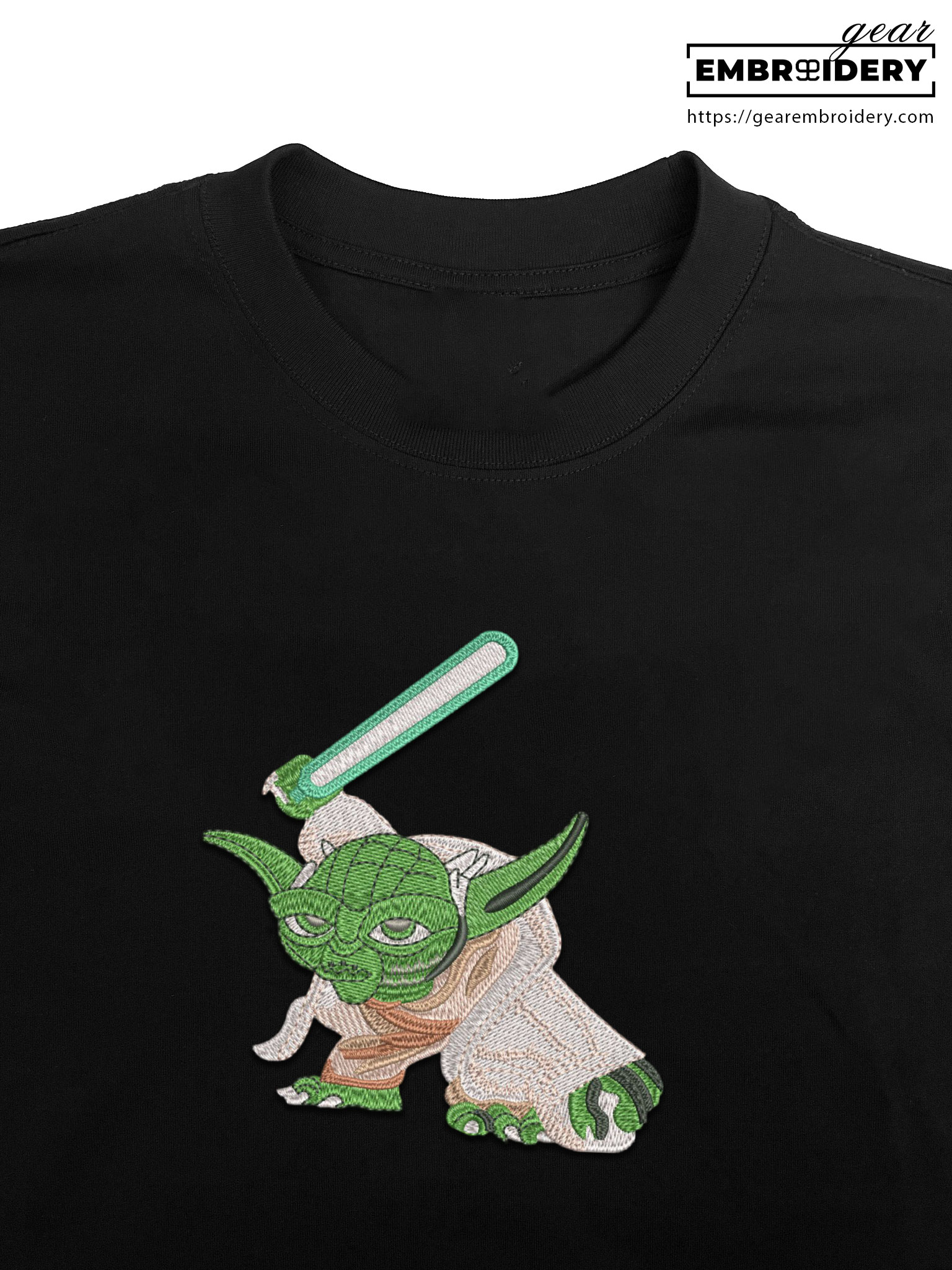 Yoda star wars Embroidered Personalized Embroidered T Shirt Sweatshirt Hoodie Clothing MS065