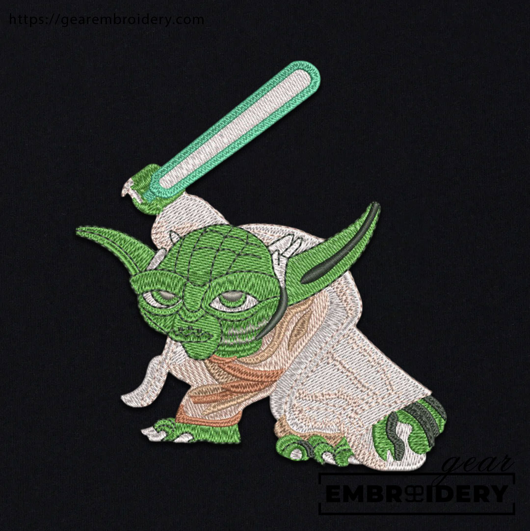 Yoda star wars Embroidered Personalized Embroidered T Shirt Sweatshirt Hoodie Clothing MS065