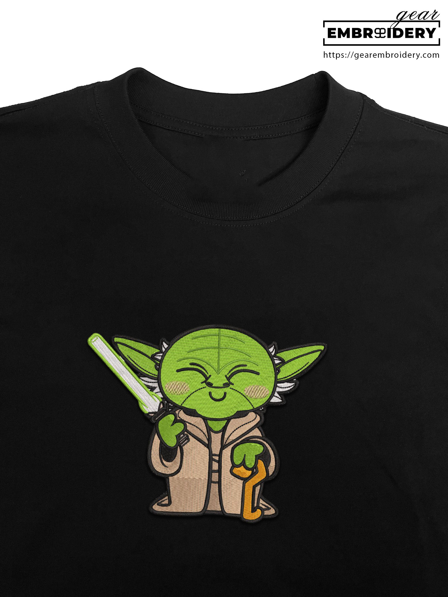 Yoda star wars Embroidered Personalized Embroidered T Shirt Sweatshirt Hoodie Clothing MS066