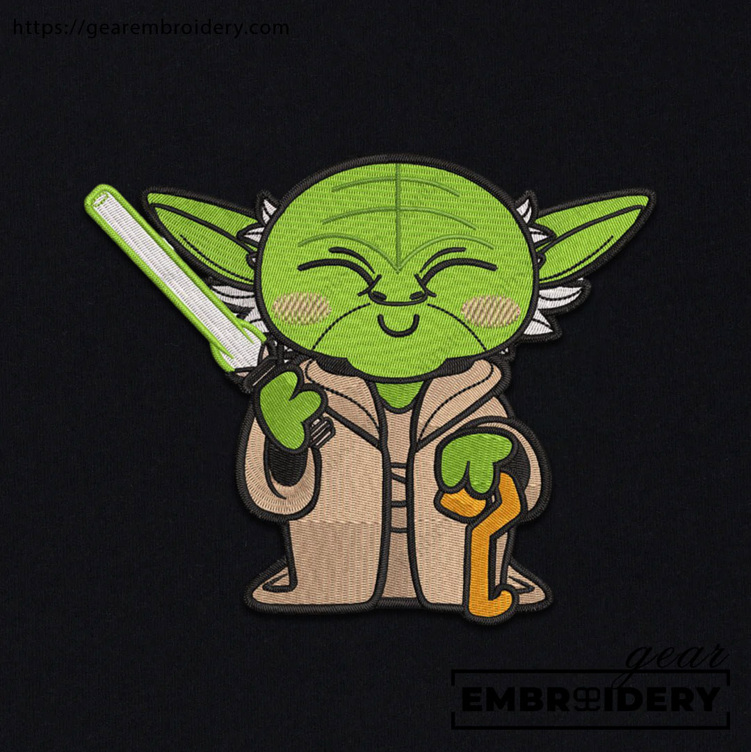Yoda star wars Embroidered Personalized Embroidered T Shirt Sweatshirt Hoodie Clothing MS066