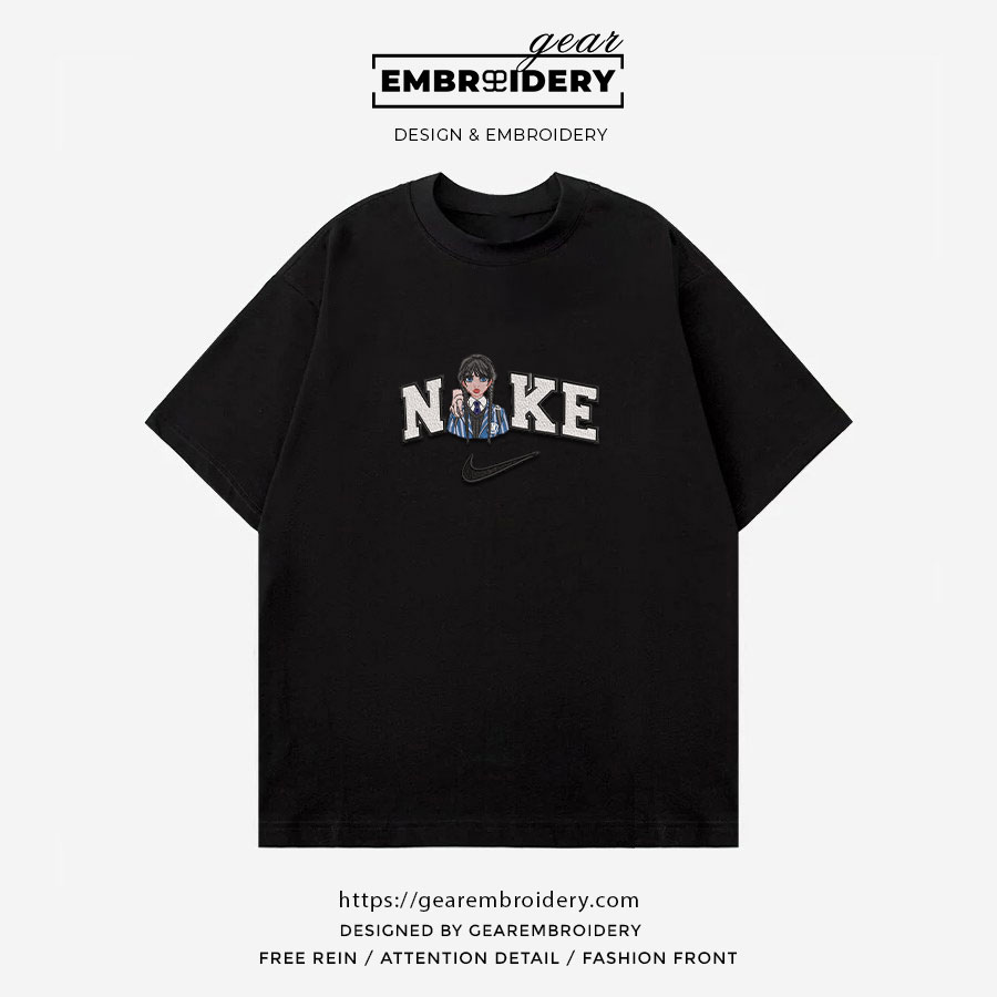 Wednesday nike wednesday Embroidered Personalized Embroidered T Shirt Sweatshirt Hoodie Clothing MS063