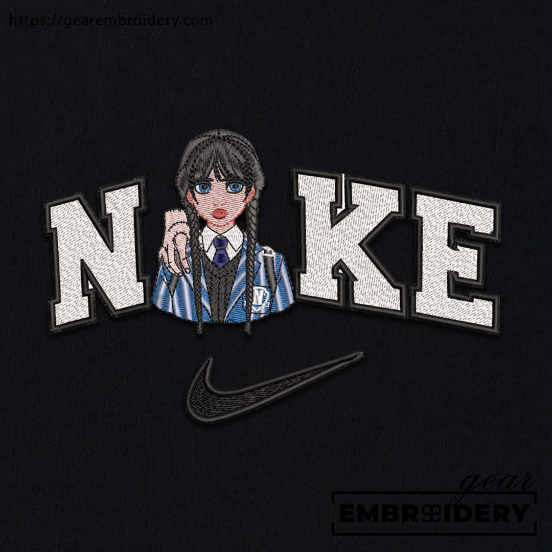 Wednesday nike wednesday Embroidered Personalized Embroidered T Shirt Sweatshirt Hoodie Clothing MS063