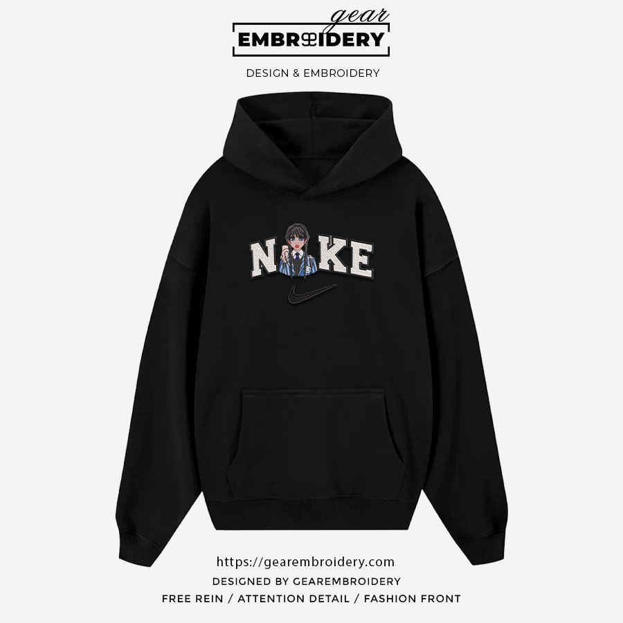 Wednesday nike wednesday Embroidered Personalized Embroidered T Shirt Sweatshirt Hoodie Clothing MS063